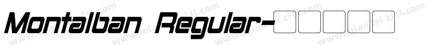 Montalban Regular字体转换